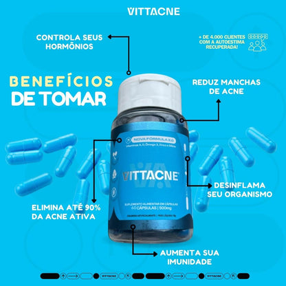 Vittacne - Promoção Compre 2 Leve 3 - 3 Unidades com 60 Cápsulas