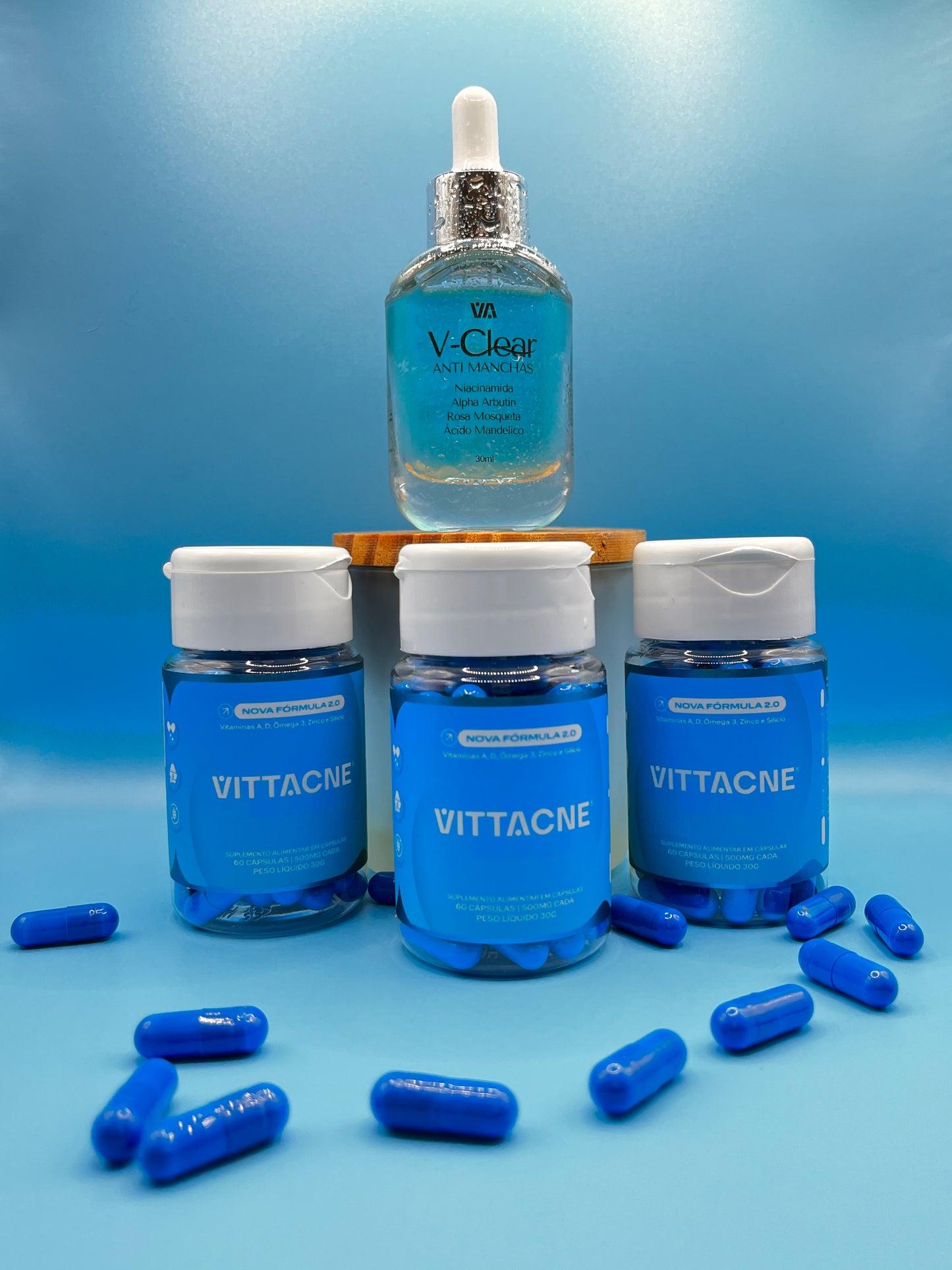 Kit Antiacne 360° - 3 Potes + Sérum